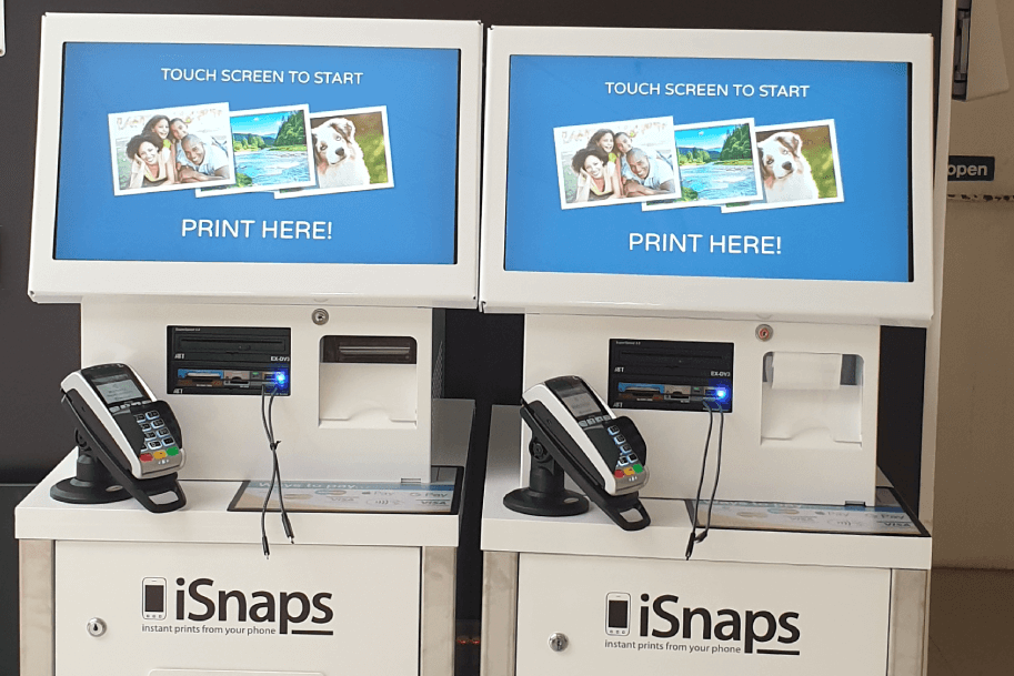 Printing from online to self-service kiosks